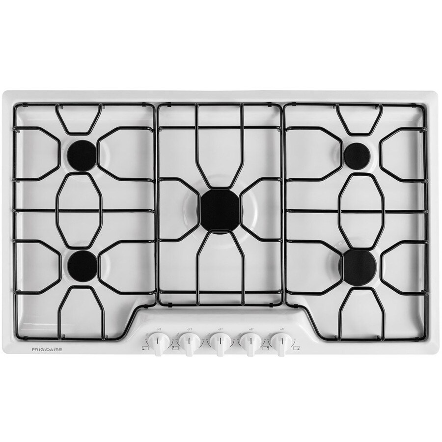 Frigidaire 5Burner Gas Cooktop (White) 36in; Actual 36in