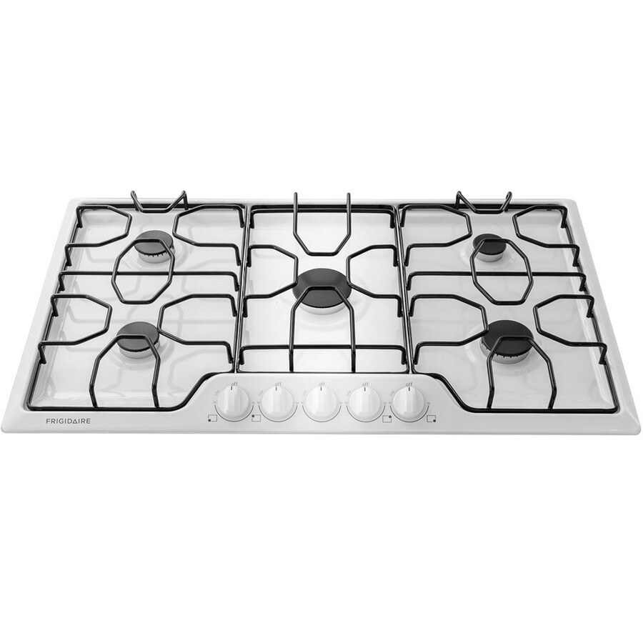 Frigidaire 5Burner Gas Cooktop (White) 36in; Actual 36in