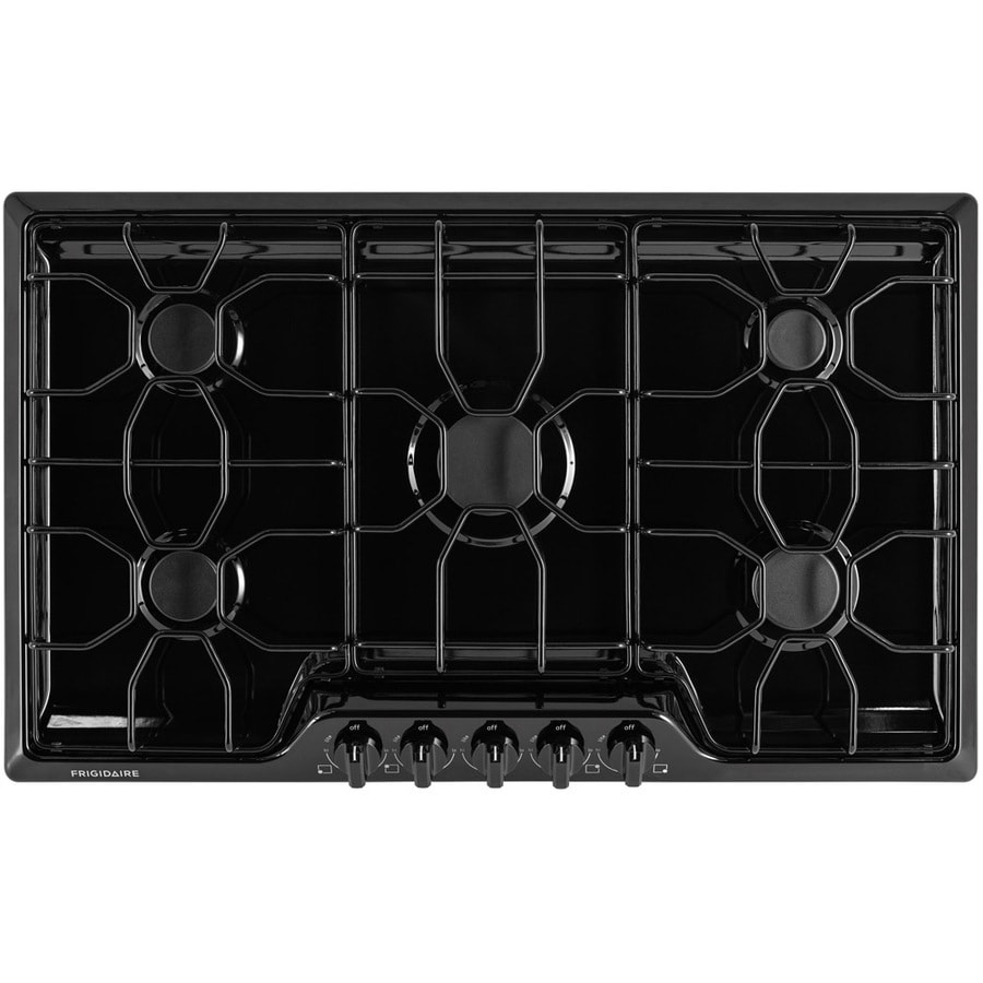 Frigidaire 5Burner Gas Cooktop (Black) 36in; Actual 36in