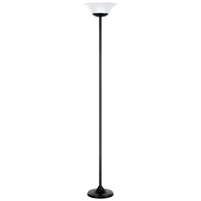 Globe Electric Led 72 25 In Black Torchiere Floor Lamp At Lowes Com