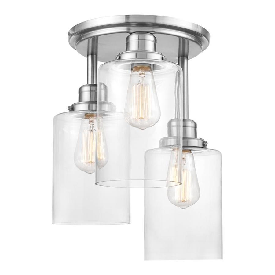 Globe Electric Annecy 13 In Brushed Steel Modern Contemporary Semi
