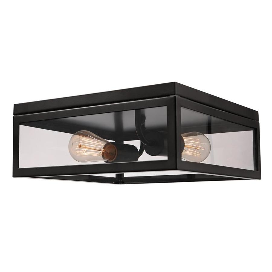 Globe Electric Memphis 13 In Dark Bronze Flush Mount