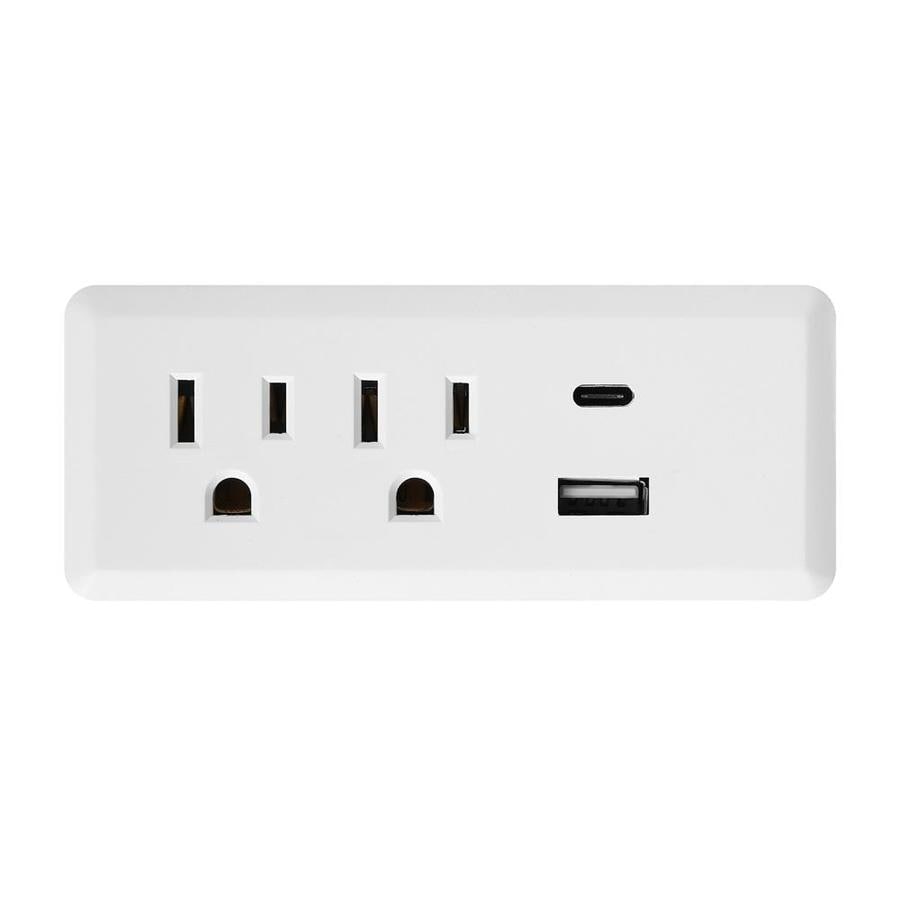 Utilitech 78221 2-ft 2 -Outlet 2 -USB Ports Indoor White Power Strip