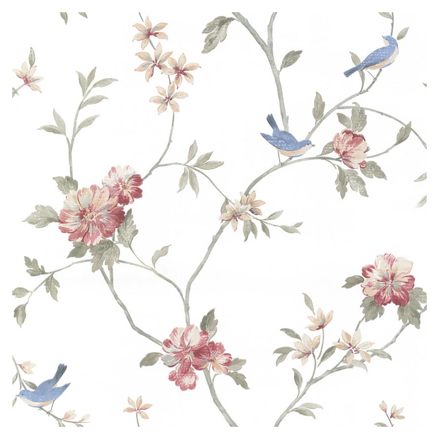 Norwall Fresh Country Floral Bird Wallpaper in the Wallpaper department at  