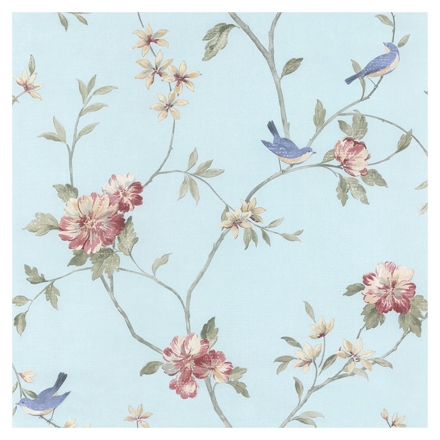 Norwall Floral Bird Wallpaper at Lowes.com