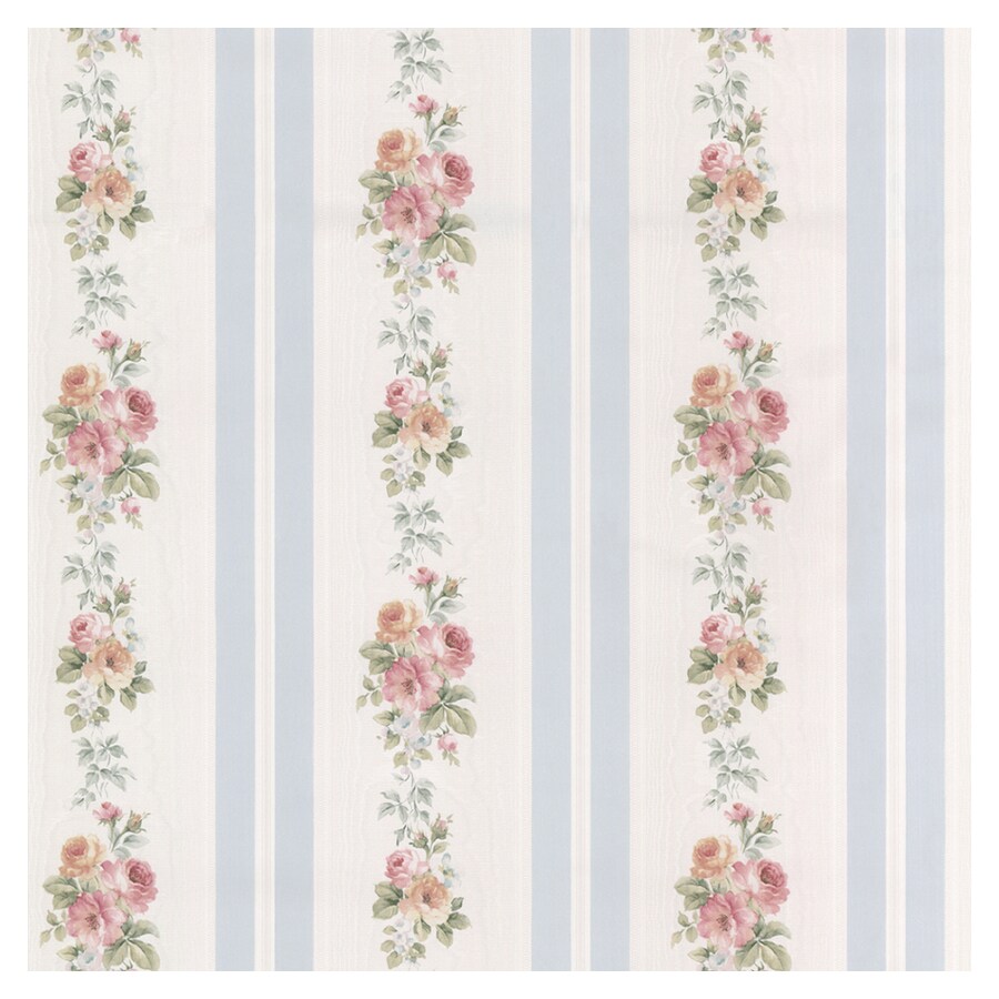 Norwall Silk and Shimmer Rose Stripe Wallpaper at Lowes.com