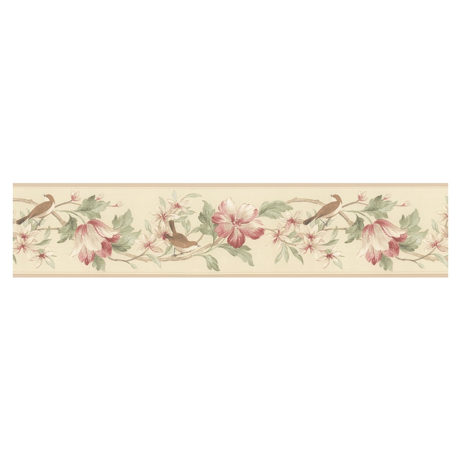 Norwall Floral Bird Wallpaper Border at