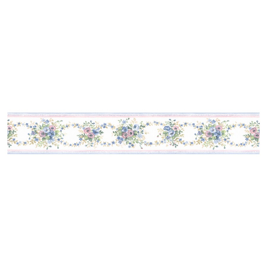 Norwall Floral Wreath Wallpaper Border at Lowes.com