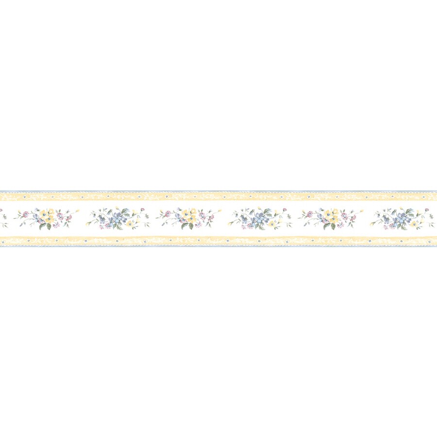 Shop Norwall 4.25-in Yellow Prepasted Wallpaper Border at Lowes.com