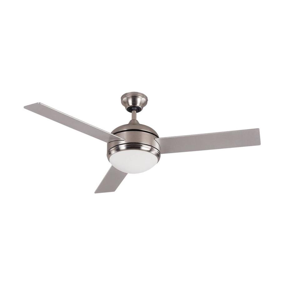 Calibre 48 In Brushed Pewter Indoor Ceiling Fan With Light Kit And Remote 3 Blade