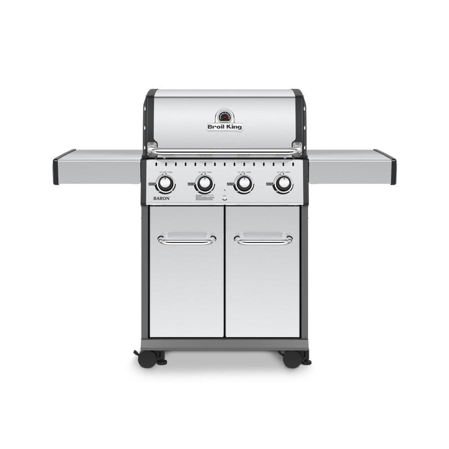 Broil King Baron S420 Stainless Steel 4 Burner Natural Gas Grill At   062703225579 