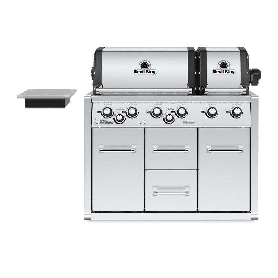 Broil King Imperial Xls 6 Burner Stainless Steel Built In Liquid Propane Gas Grill With Cabinet In The Built In Gas Grills Department At Lowes Com