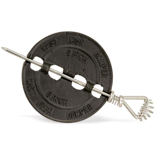 IMPERIAL 8in Black Steel Stove Pipe Stove Damper at