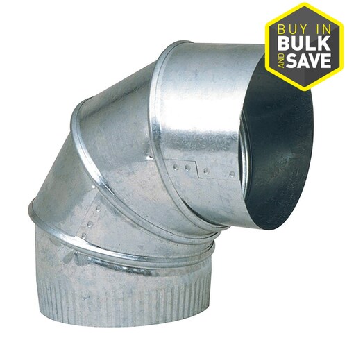 IMPERIAL 8-in x 8-in Galvanized Steel Round Duct Elbow in the Duct