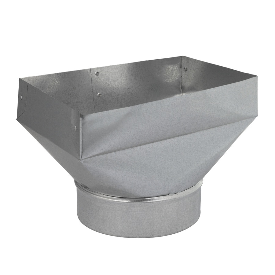 IMPERIAL 10in x 6in x 6in Galvanized Steel Straight Register Duct Boot at