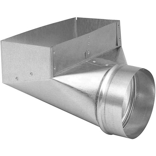 IMPERIAL 4in x 12in Galvanized steel 90 degree register Duct Boot in