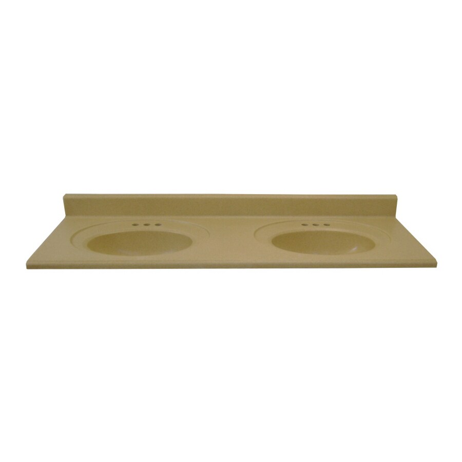 Stonehouse 11121121612214431443 49"W x 22"D Beach Matte Finish Solid Surface Vanity Top