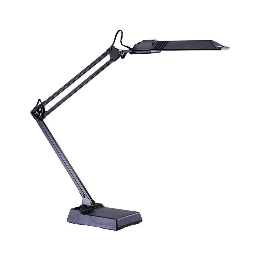 Dainolite Utility 36 In Adjustable Black Swing Arm Desk Lamp With