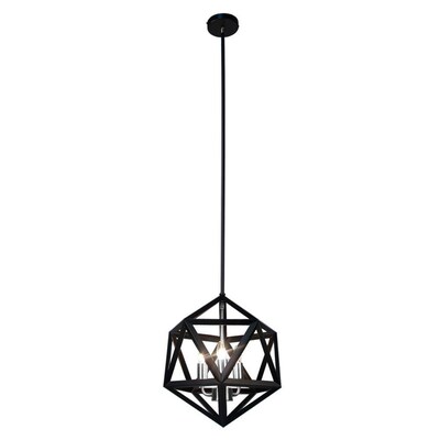 Dainolite Allegro 3-Light Matte Black Modern/Contemporary Chandelier Dainolite Allegro 3-Light Matte Black Modern/Contemporary Chandelier