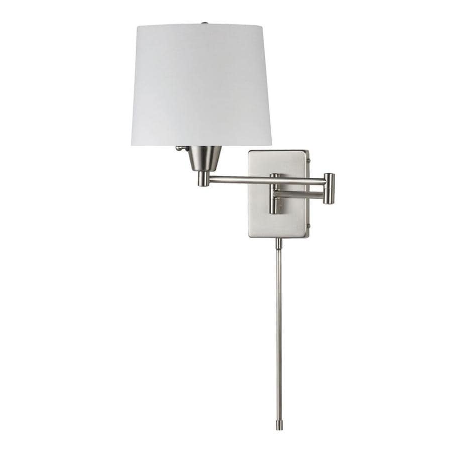 Dainolite 10.0in W 1Light Satin Chrome Modern/contemporary Swing arm