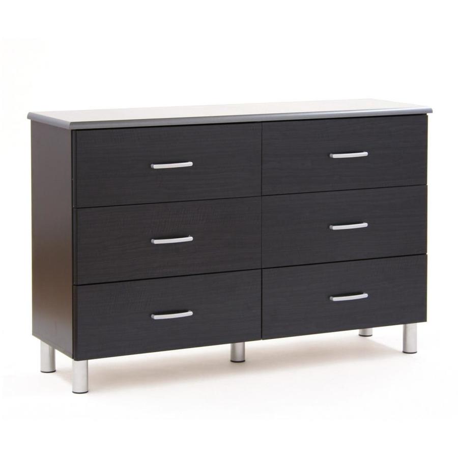 Home Decor South Shore Furniture Cosmos Black Onyx Charcoal 6 Drawer Dresser Wozude