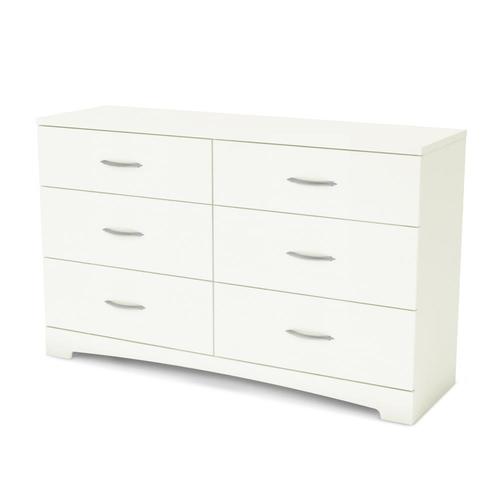 South Shore Furniture Step One Pure White 6 Drawer Dresser At