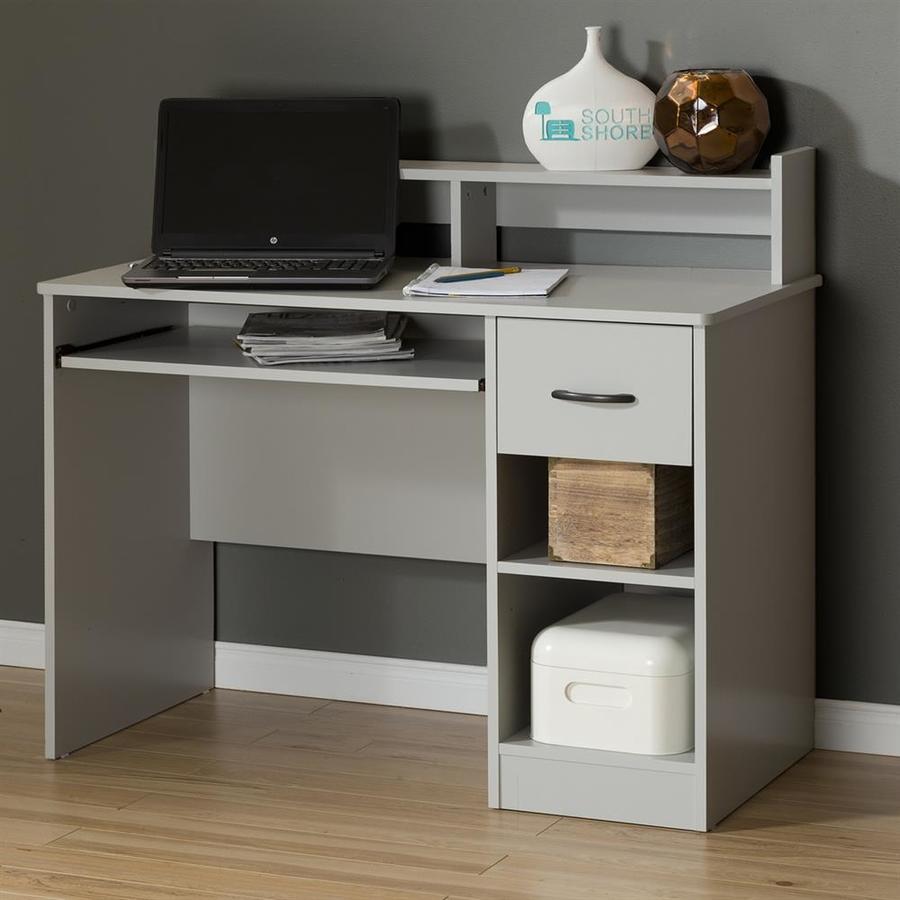 South Shore Furniture Axess Transitional Soft Gray Computer Desk