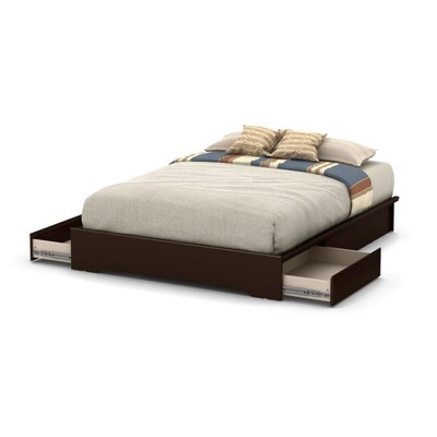 South Shore Furniture Basic Chocolate Queen Platform Bed