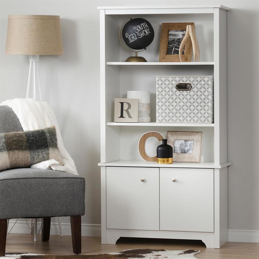 South Shore Furniture Vito Pure White 3-Shelf Bookcase in the Bookcases ...