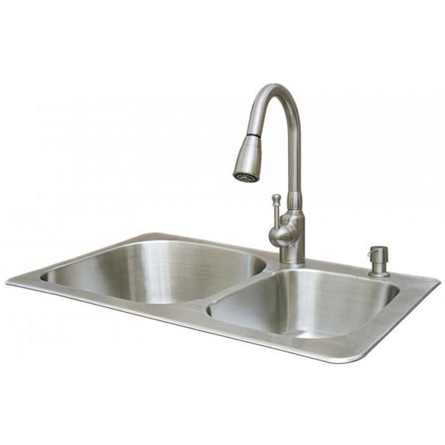 stainless steel kitchen sink and faucet combo