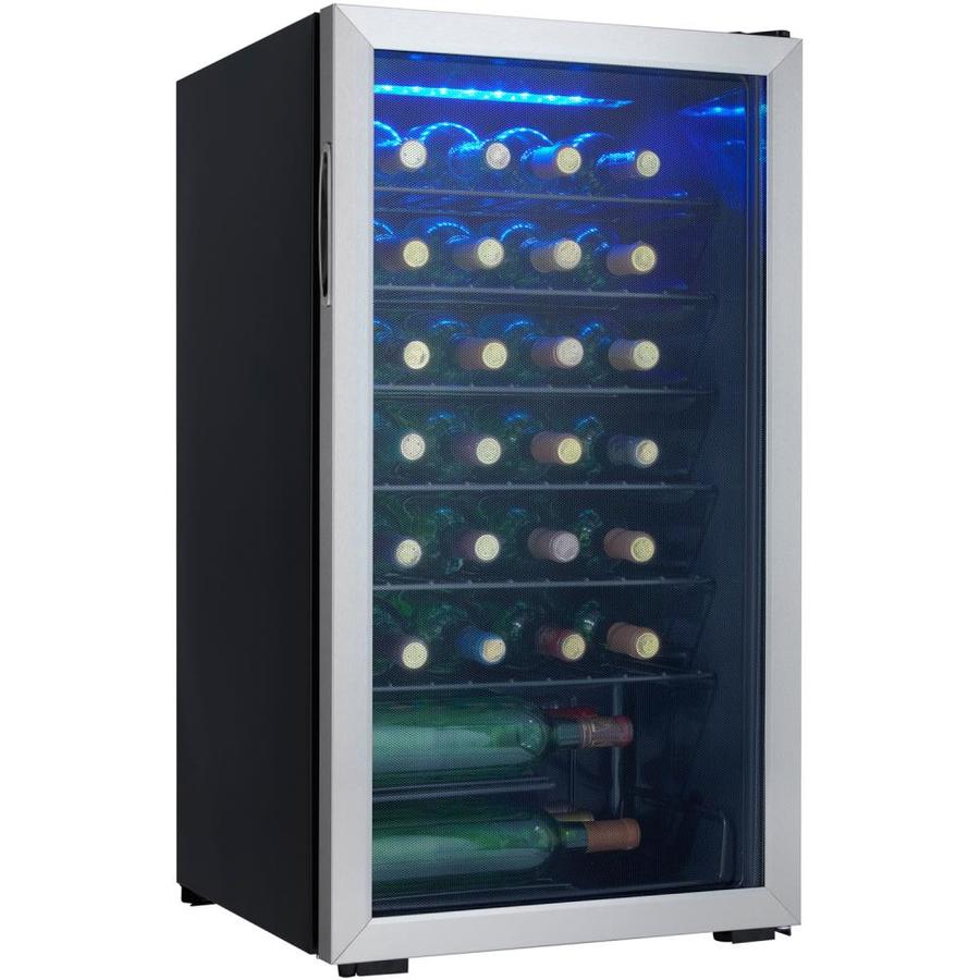 Danby 35 Bottle Black Stainless Wine Chiller At Lowes Com