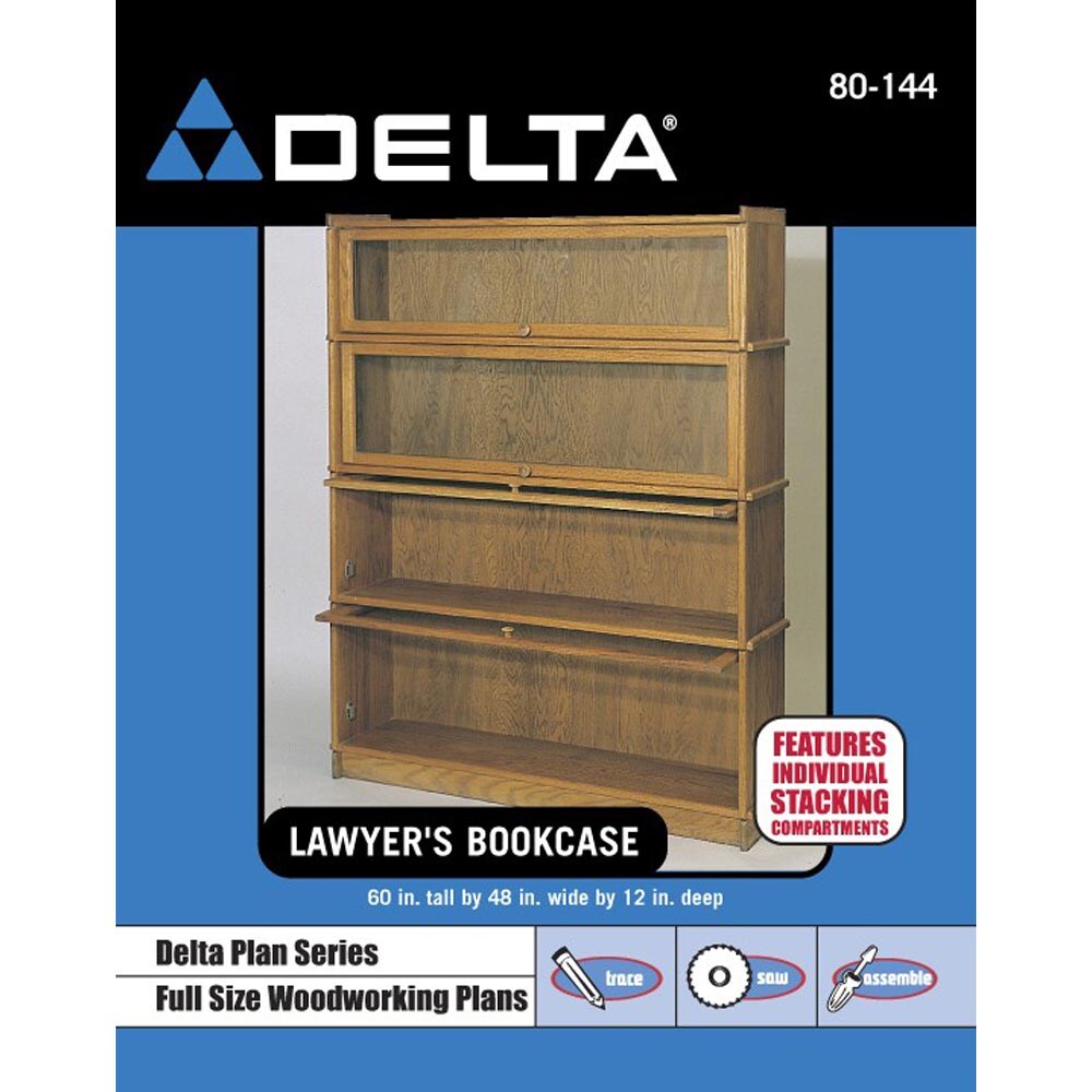 DeltaÂ® 80-144 Lawyer's Bookcase Woodworking Plan