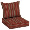 Allen + roth 2-Piece Priscilla Stripe Red Deep Seat Patio Chair Cushion ...