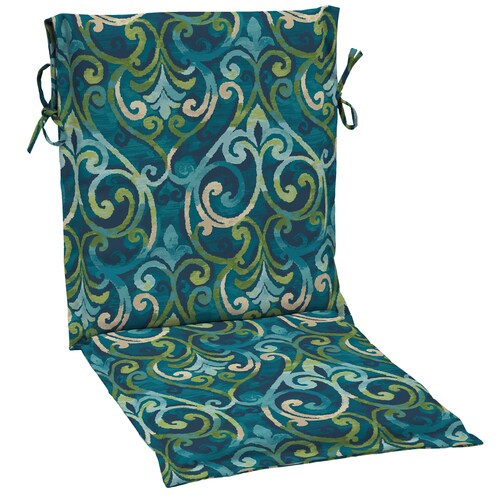 Garden Treasures Salito Marine Damask Standard Patio Chair Cushion for