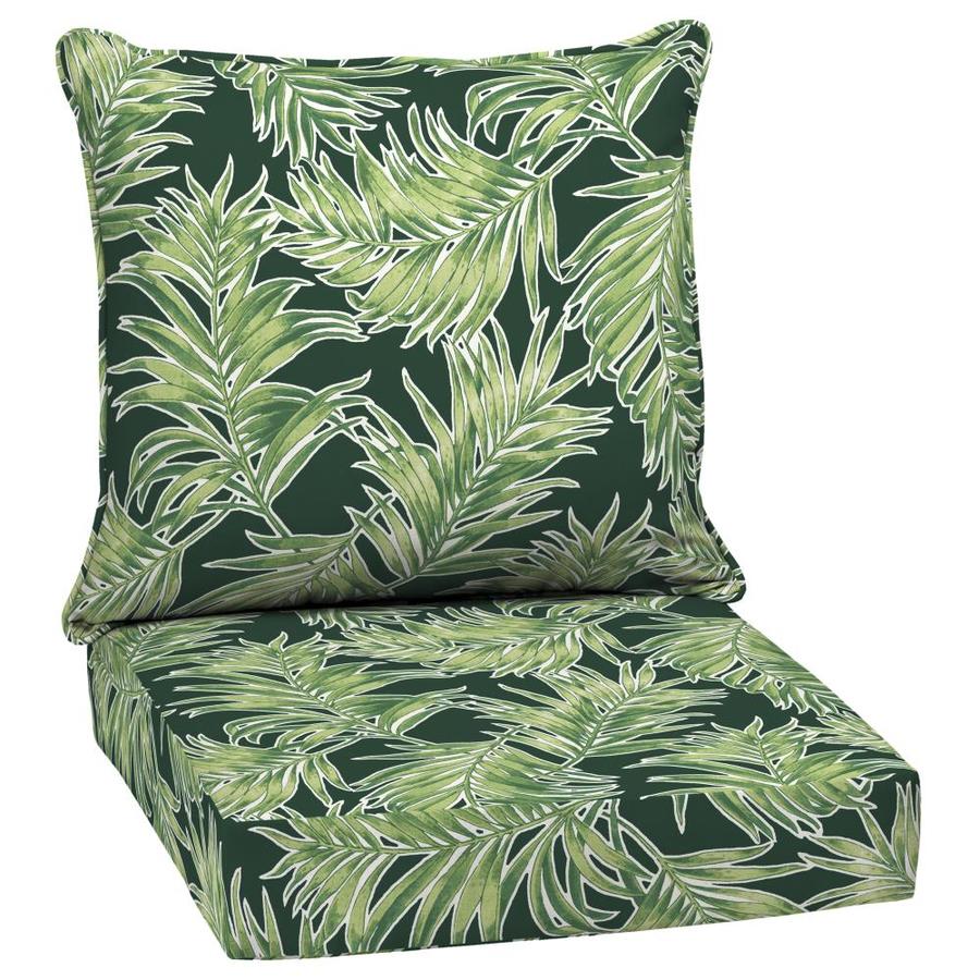 Arden Selections 2-Piece Emerald Green Deep Seat Patio Chair Cushion at ...