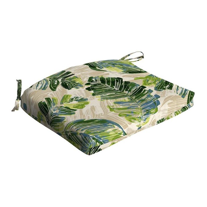 Garden Treasures Green and Cream Seat Pad in the Patio Furniture