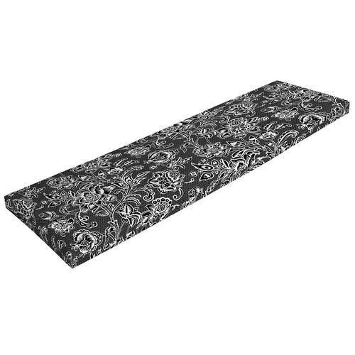 Garden Treasures Jakarta Weave Black and White Patio Bench Cushion in