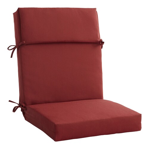 Allen Roth Madera Linen Dark Cherry High Back Patio Chair Cushion In The Patio Furniture 4794