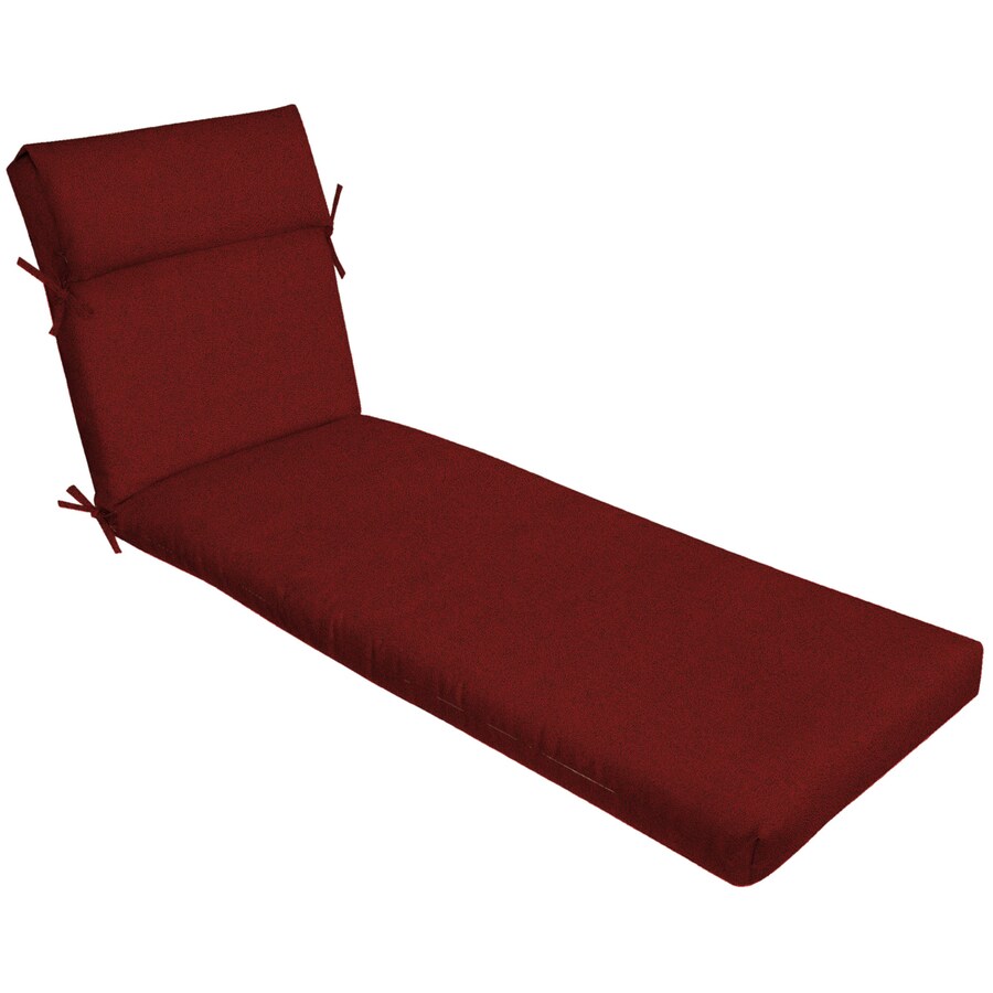 Allen + roth 1Piece Madera Linen Dark Cherry Patio Chaise Lounge Chair