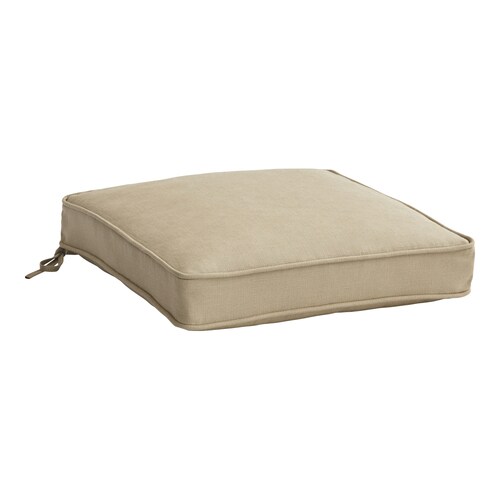 allen + roth Madera Linen Wheat Premium Patio Chair Cushion in the