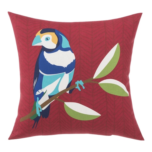 Garden Treasures Solid Colorblock Finch Red Square Throw Pillow In The Outdoor Decorative Pillows Department At Lowes Com