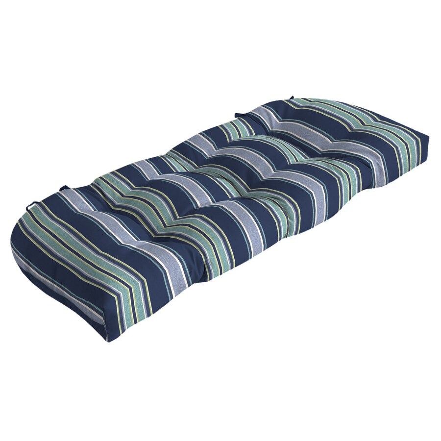 Arden Selections Sapphire Aurora Stripe Patio Bench Cushion in the Patio Furniture Cushions