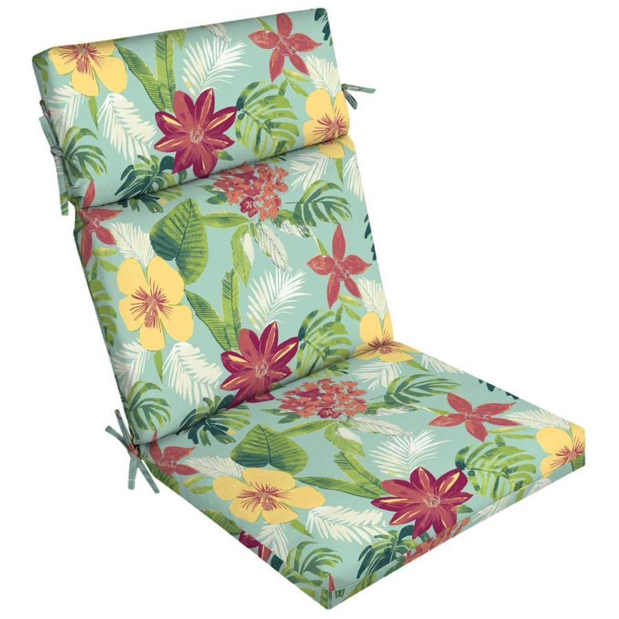 Arden Selections Aqua Elea Tropical Patio Chair Cushion at Lowes.com