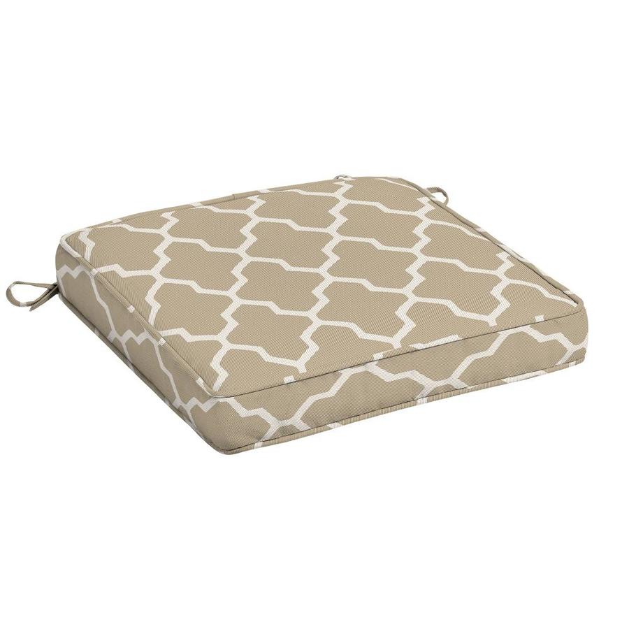 allen + roth Boston Trellis Jacquard Wheat Seat Pad