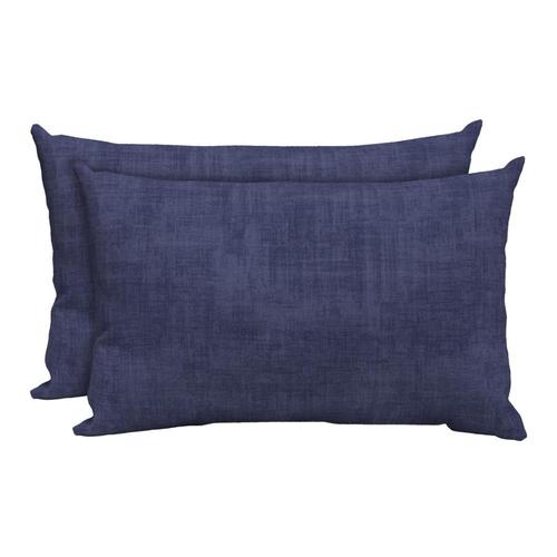 Style Selections 2Pack Solid Navy Rectangular Lumbar Pillow in the