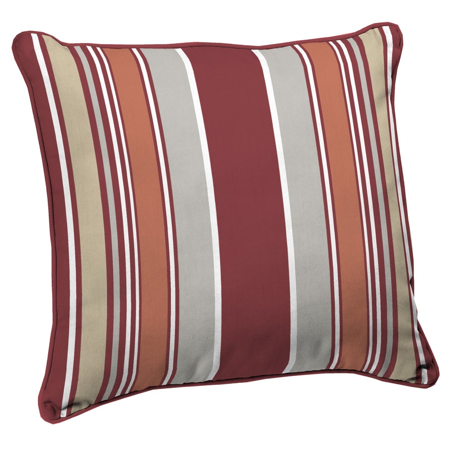 Activa Stripe Red Deep Seat Patio Chair Cushion In The Patio Furniture Cushions Department At Lowes Com