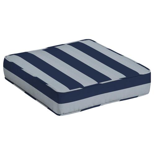 allen + roth Herringbone Cabana Stripe Navy Deep Seat Patio Chair