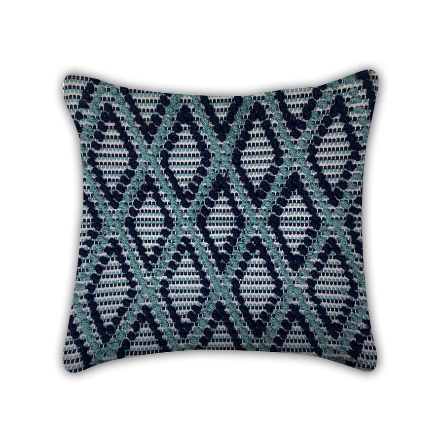 allen + roth Geometric India Woven Square Throw Pillow in the Outdoor