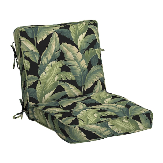 Arden Selections Plush Blowfill Onyx Black Cebu Patio Chair Cushion In The Furniture Cushions Department At Com - Camo Outdoor Furniture Cushions