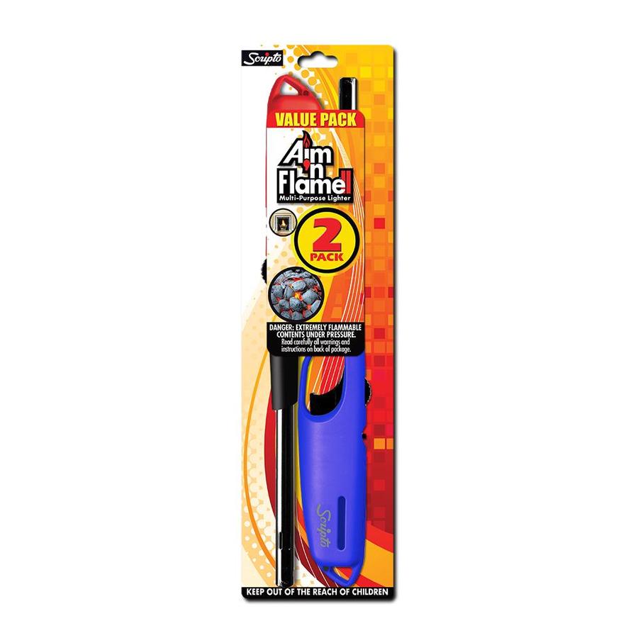REFILLABLE MULTI-PURPOSE BUTANE UTILITY LIGHTER RED